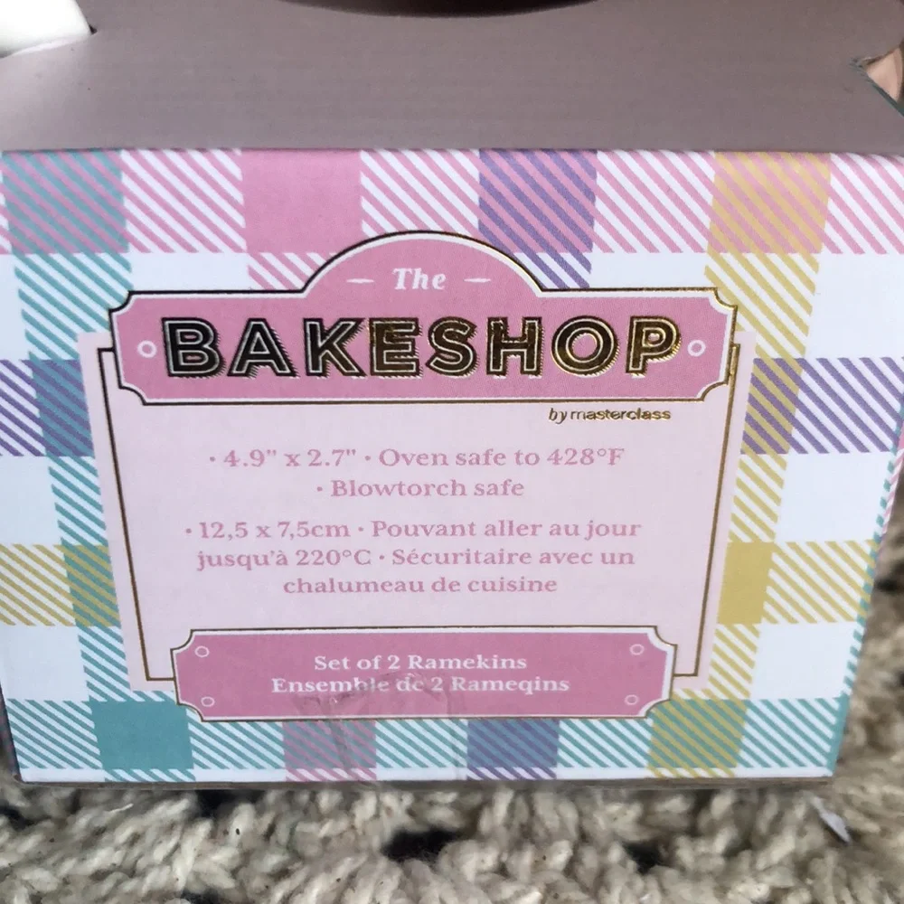 The Bakeshop Pink Ceramic EASTER Ramekins